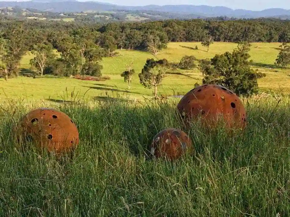 Garden Art Rusty Decor Metal Sculpture Metal Sphere