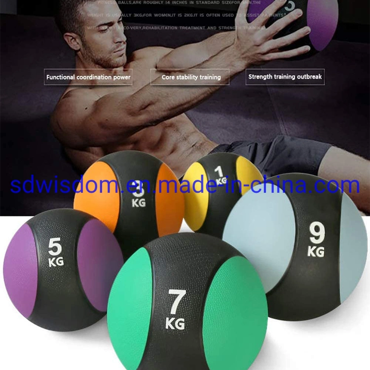 Non-Slip Rubber Weighted Fitness Medicine Ball Exercise Toning Ball Heavy Workout Ball for Gym Fitness