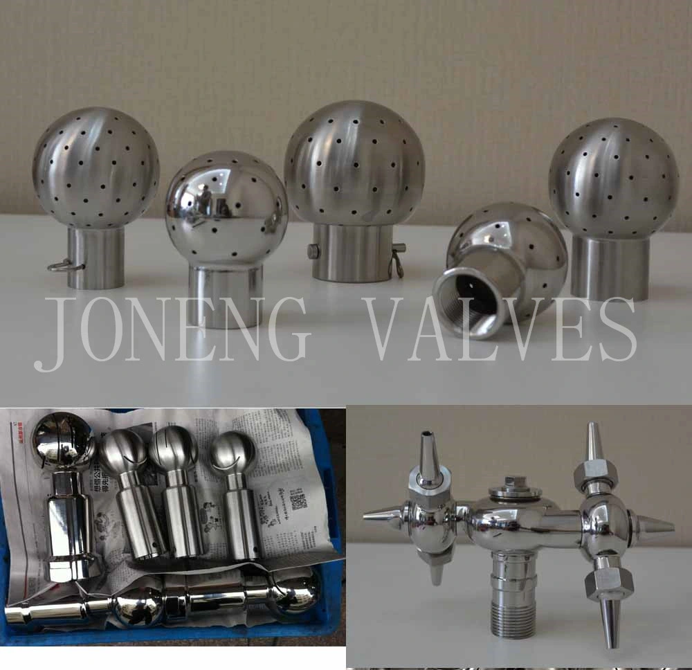 Stainless Steel Welded Fittings Round Fixed Tank Cleaning Ball Polished