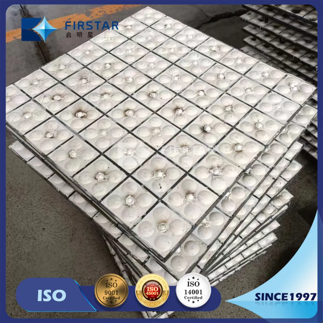 Wear Resistant Alumina Ceramic Ball Weld-on Bricks Backed Q235 Steel Wear Liner