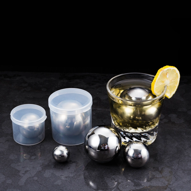 55mm Stainless Steel Metal Balls Round Stone Ice Cube Whiskey Ice Balls