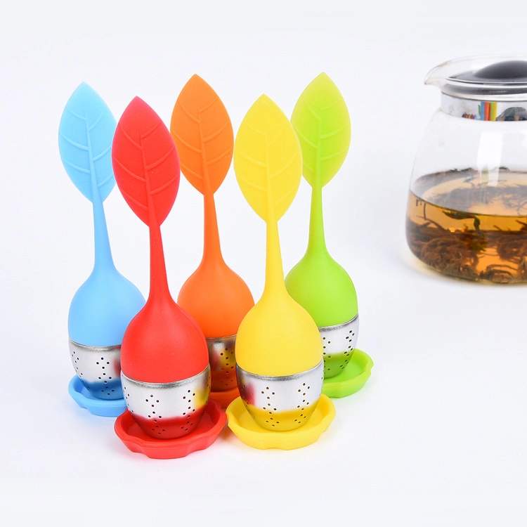 Silicone Tea Strainers Loose Tea Infuser Filter Stainless Steel Loose Leaf Tea Ball Steeper for Tea Cups, Mugs, Teapots