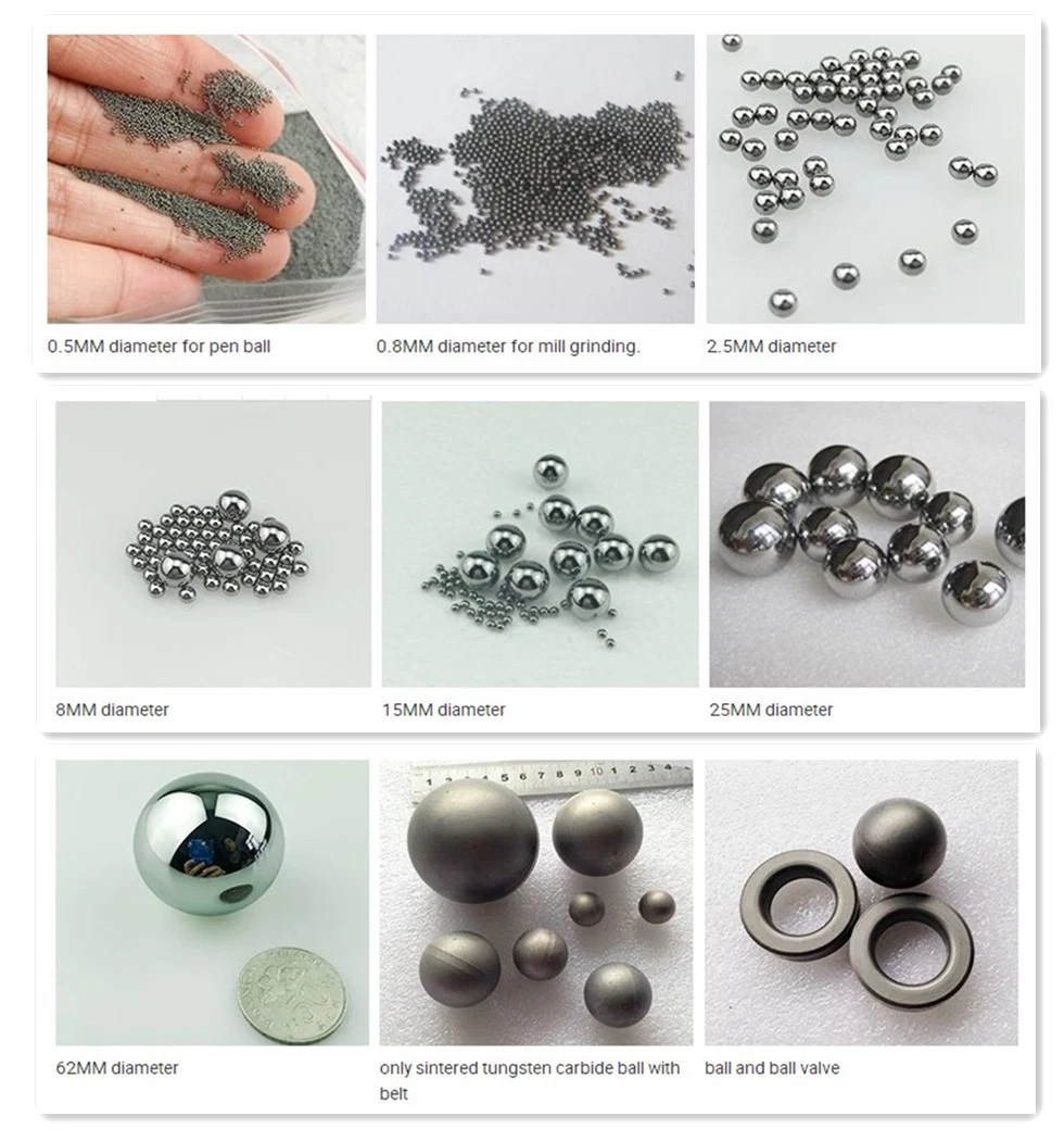 Refined 7.938mm Tungsten Carbide Ball Hard Alloy Ball for High Precision Valves and Steel Bearing