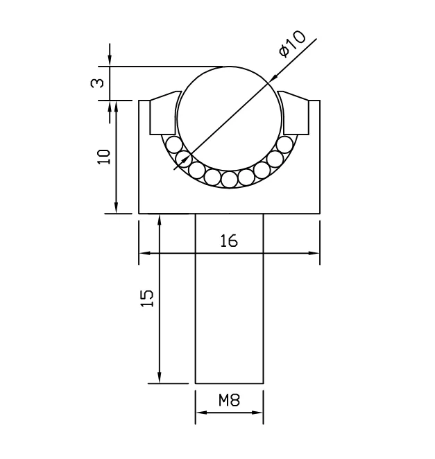 16/25/30/35mm Bearings Two-Hole Mounted Ball Transfer, Carbon Steel, Load Capacity