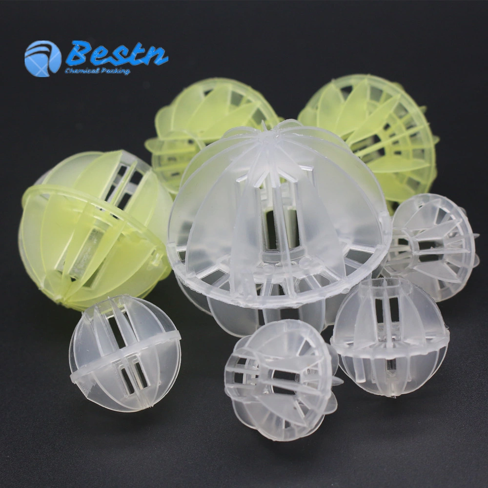 PP PVC Plastic Tower Packing Polyhedral Multi-Sided Balls Floatation Hollow Sphere Hacketten Ball for Water Treatment