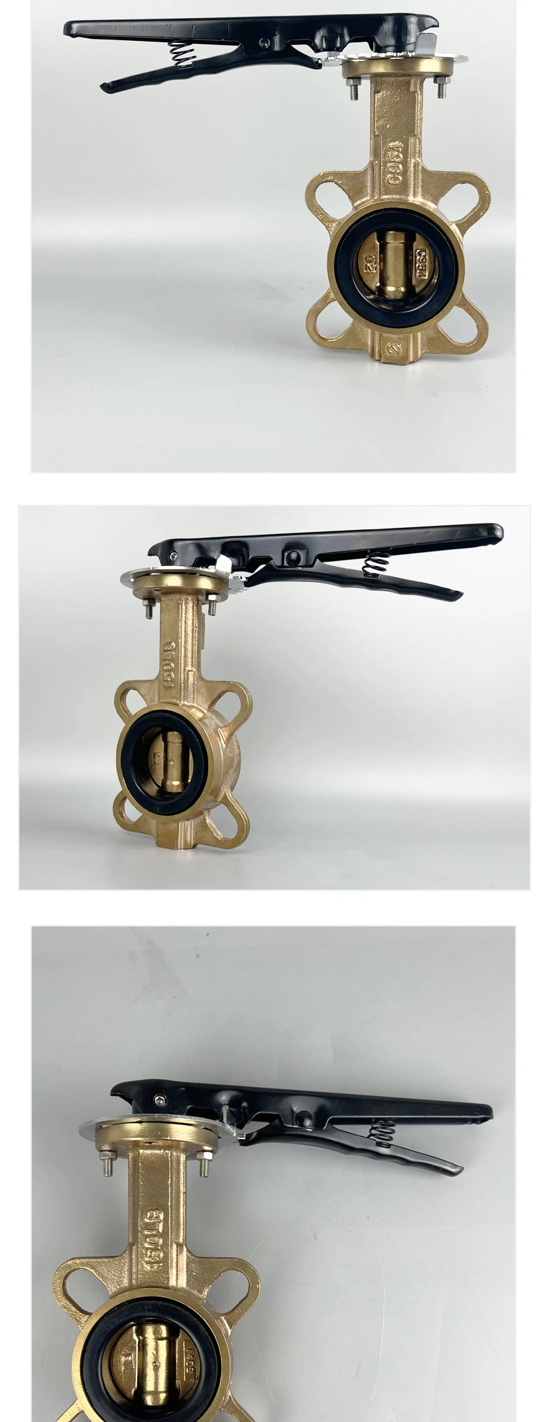 Quality Marine Flanged Lug Wafer Handle Gear Operated Bronze Butterfly Valve