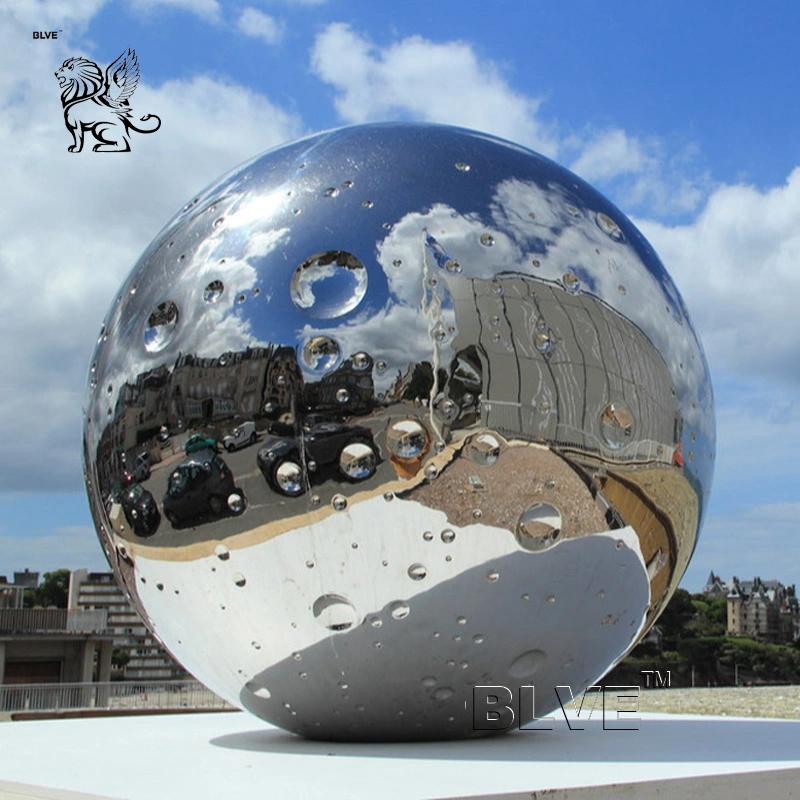 Factory Large Outdoor Modern Polished Ball Moon Statue Garden Abstract Stainless Steel Sphere Sculpture