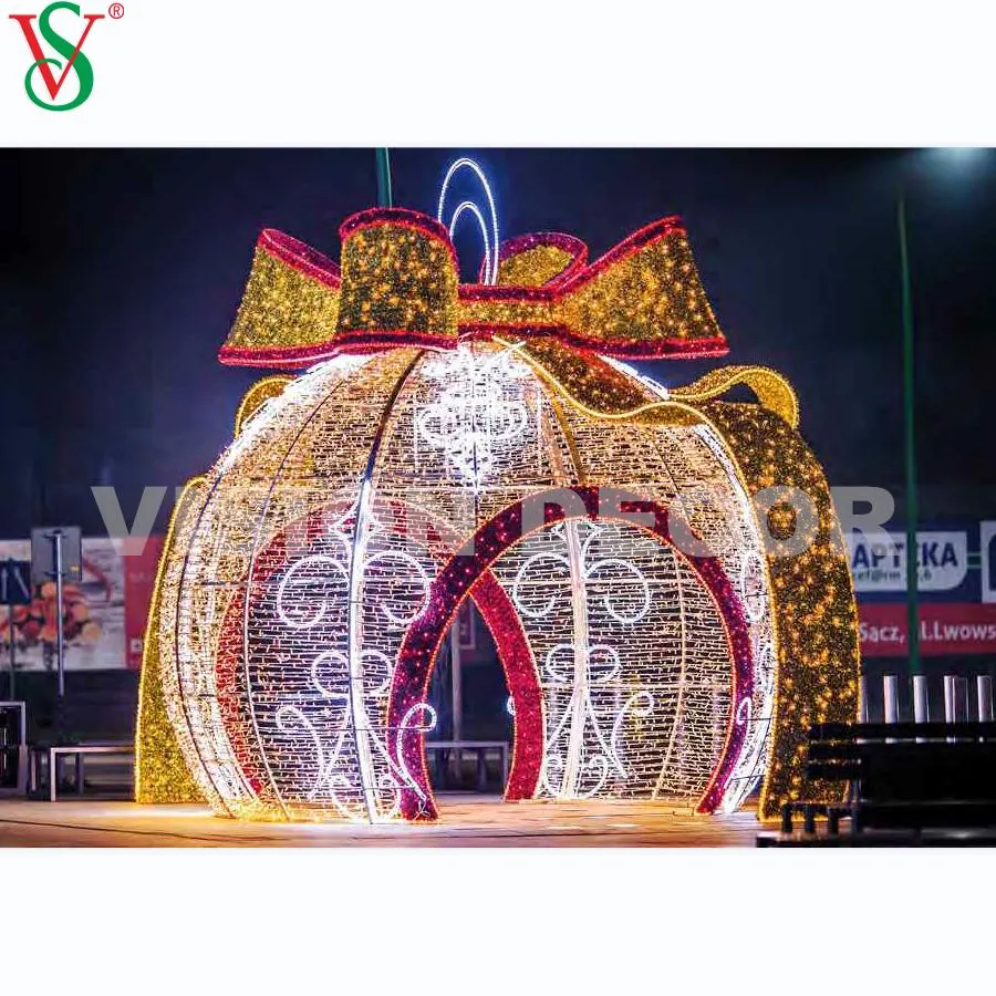 New Design Giant Christmas Arch Ball Lights for Mall Plaza