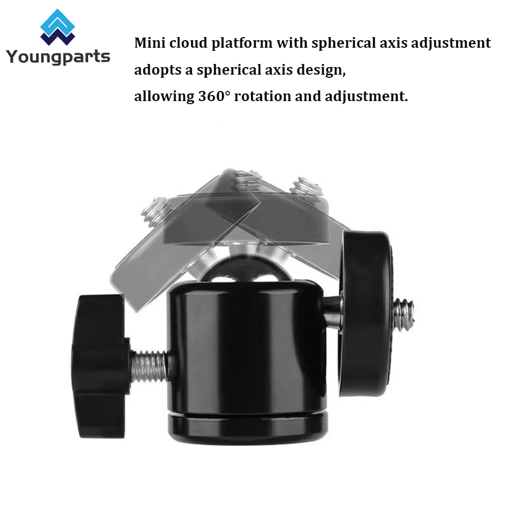 Youngparts 360 Single Hole Head Mini Ball Head Tripod DV Camera DSLR 1/4 Screw Mount Stand Digital Camera Mini Tripod Ball Head