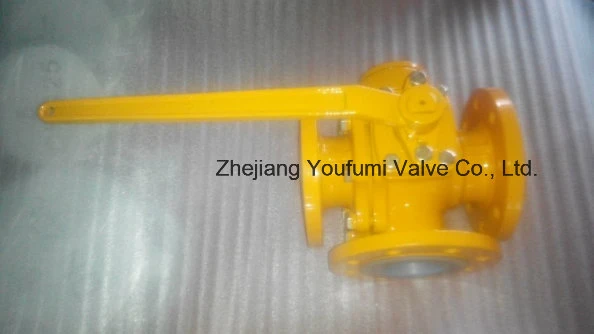 T Type PFA Lined 3-Way Ball Valve for Chemical