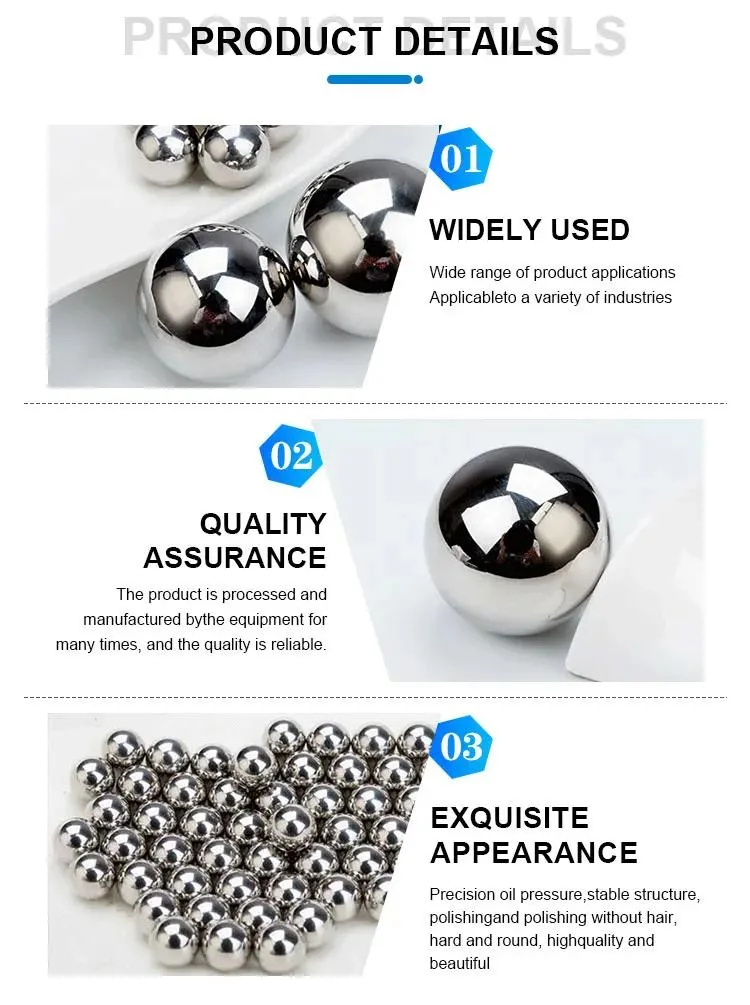 381mm 3.175mm 4.763mm 6.35mm 7.144mm 6.5mm G10 G40 100cr6 AISI52100 Gcr15 Chrome Bearing Steel Ball for Bearing