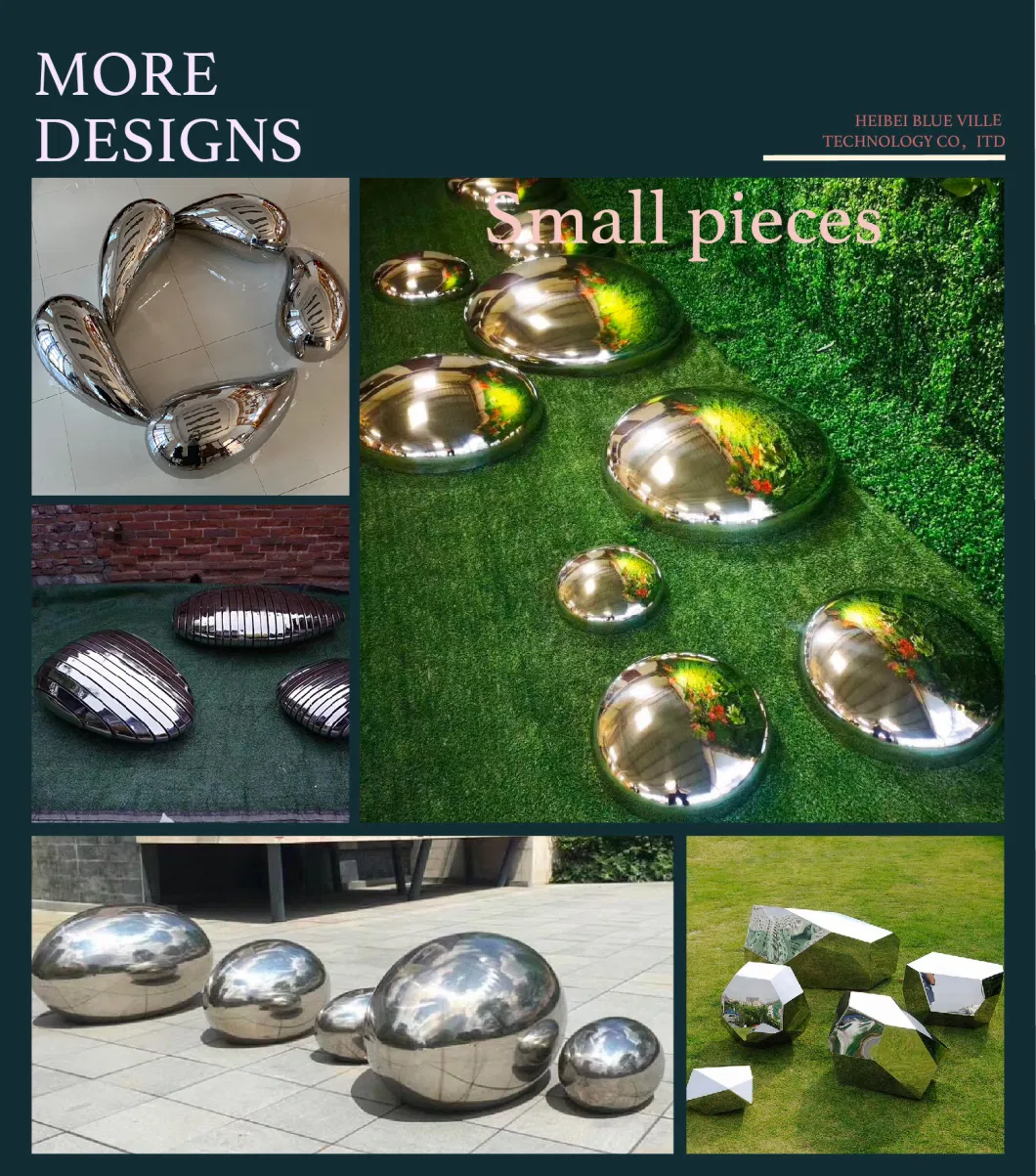 Factory Customized Garden Mirror Polished Hollow Stainless Steel Ball Sculpture