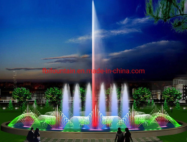 Outdoor Garden Music Dancing Water Fountain with LED Lights