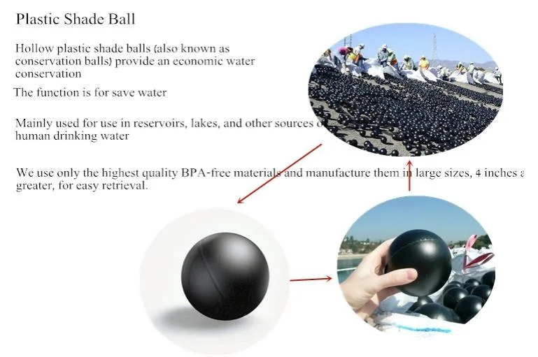 4inch Saving Water HDPE Black Shade Ball with UV Resistant 100mm Plastic Floating Cover Balls