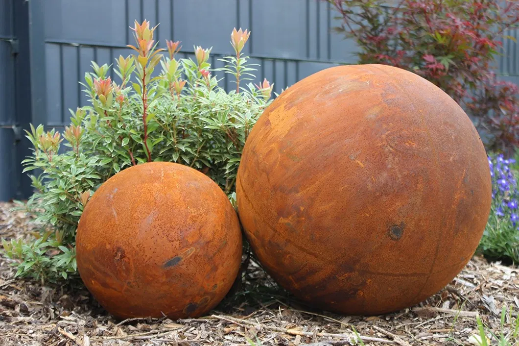 Garden Decor Big Rusty Metal Ball