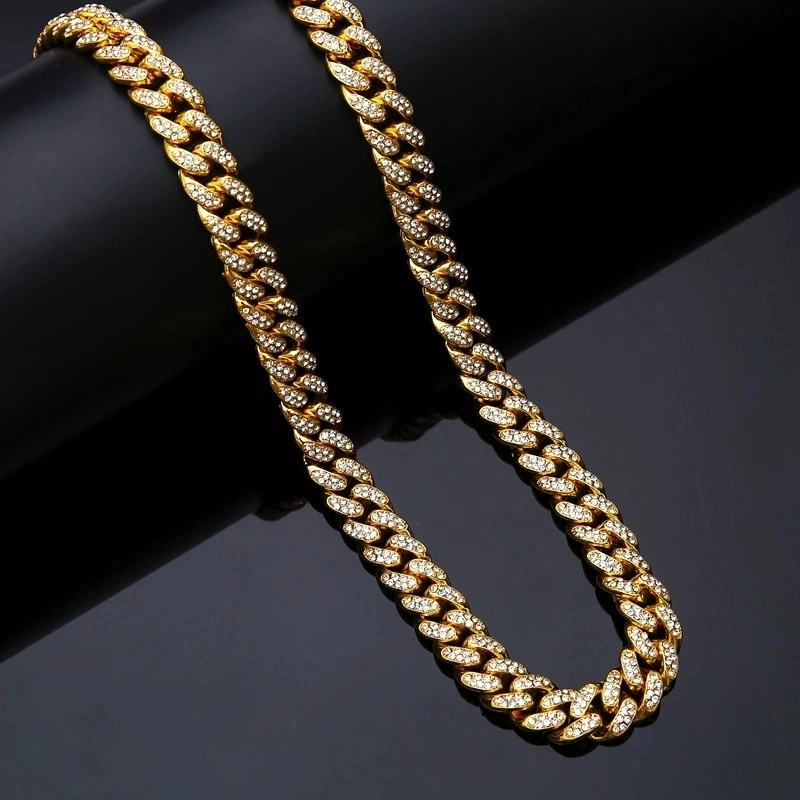 Wholesale Trendy Cuban Custom Fashion Diamond 18K Gold Plated/925 Sterling Silver/Stainless Steel/Hip Hop Fine Pendant Jewelry Gift Chain Women Name Necklace