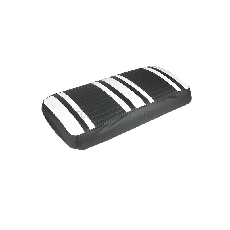 Golf Car Front and Rear Seat Cushions Black and White Color