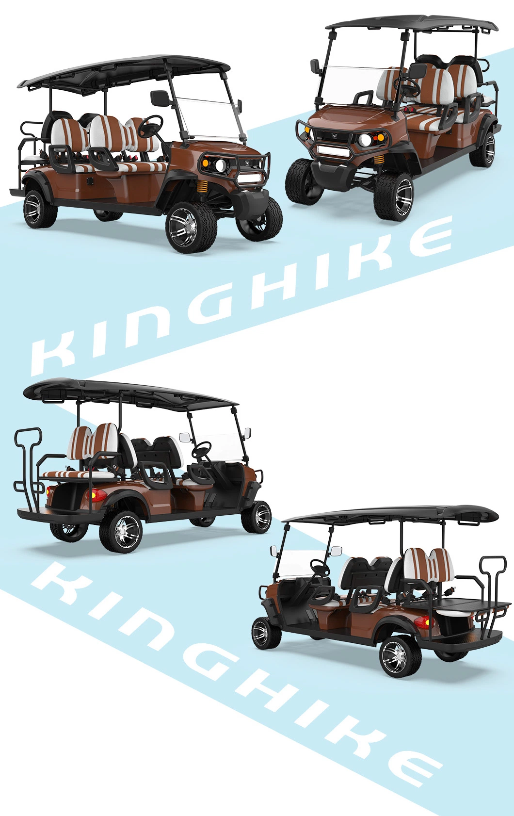 New Model CE Approved 6 Seater Street Legal Customized Electric Golf Carts