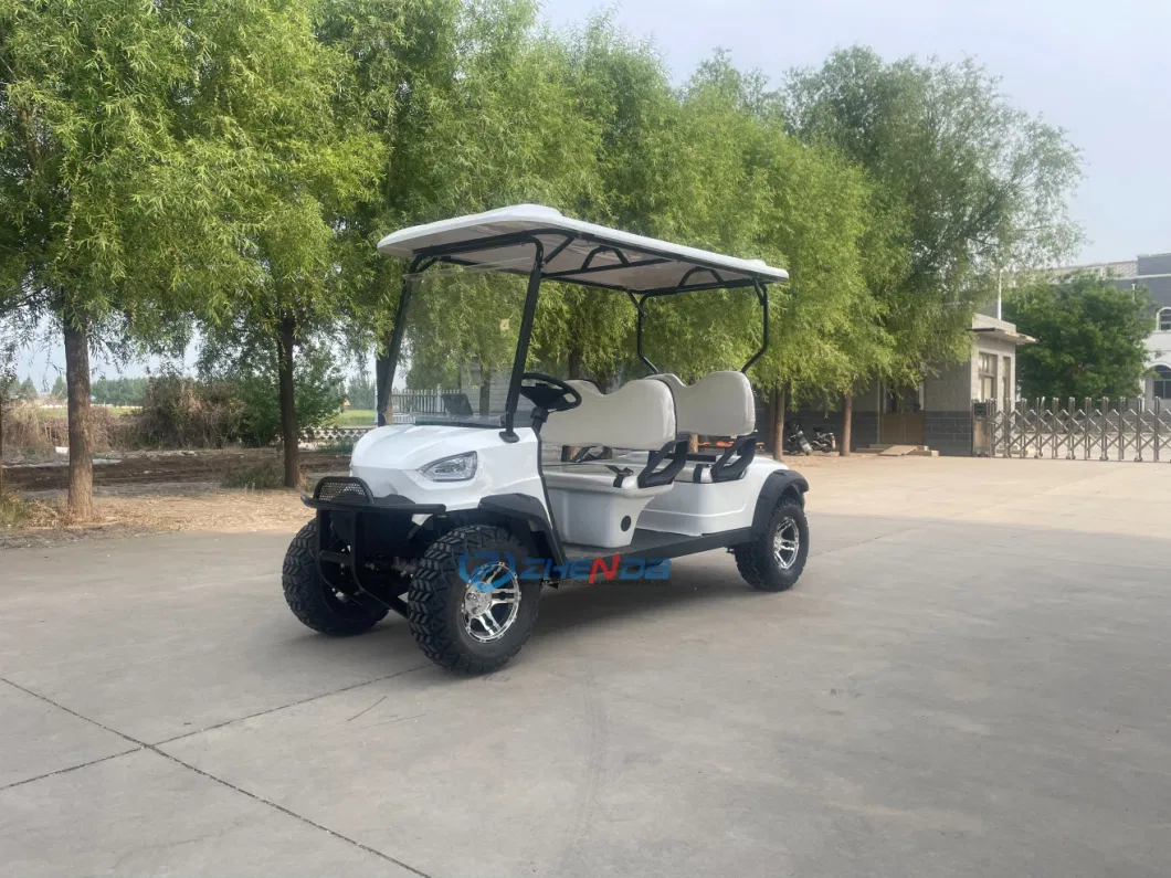 6 Passenger Wildcat 48V Electric Golf Cart Limo Lsv Low Speed Vehicle Six Seater 48V White