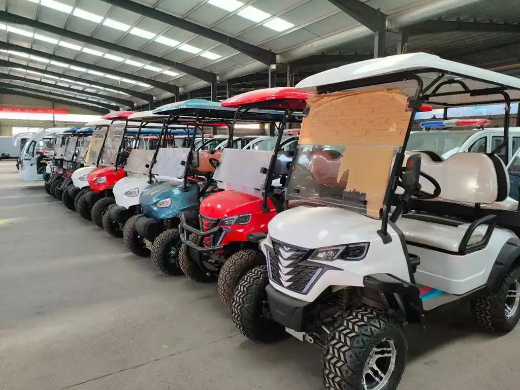 Small 4-Wheel Electric Power Tourist Trolley Cart Auto Single Seat Club Mini Vintage Vehicle Hunting SUV EV Electrical Passenger Sightseeing Buggy Golf Car