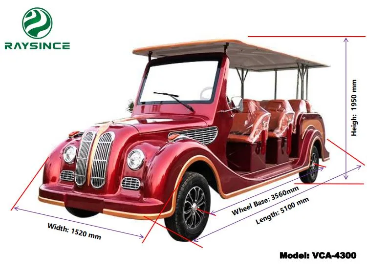 Raysince Electric Tourist Sightseeing Bus Electric Vintage Car with CE Certificate