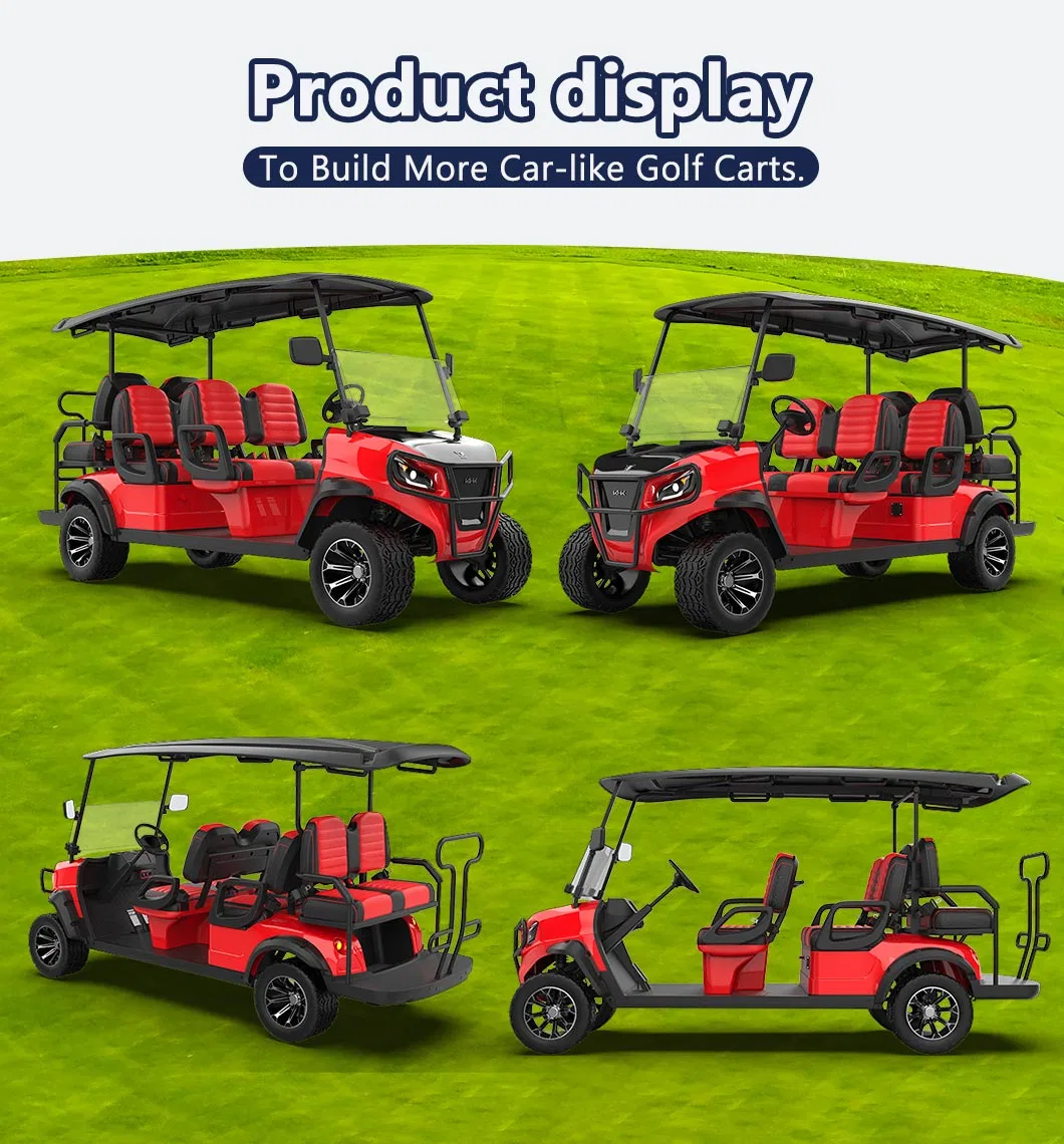 Wholesales Classic Luxurious 4 Seater Customized Street Legal off Road Lithium Battery Electric Golf Carts