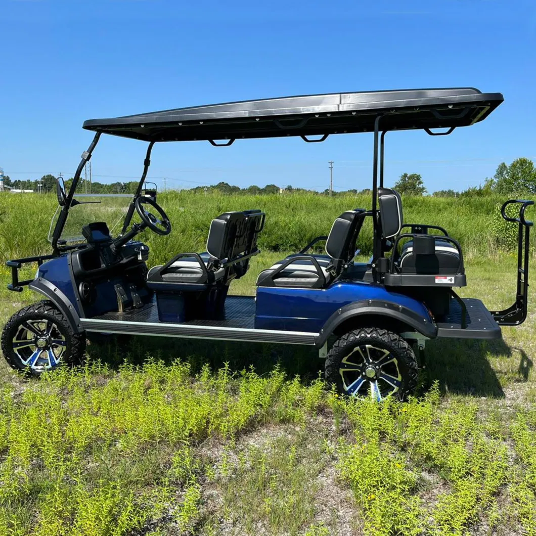 Green 4+2-Seater Electric Golf Cart AC Motor Utility Vehicle