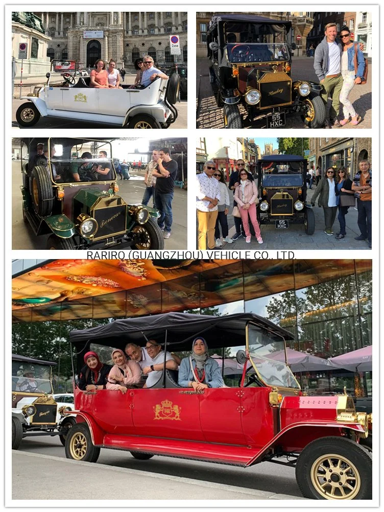 Electric Tourist Sightseeing Vintage Cart with 5 Seater Battery Operated Classic Car