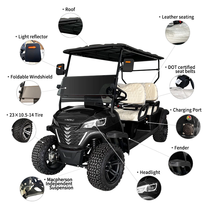 Wintao Hunting Cart Electric Golf Cart 4 Seater Golf Buggy