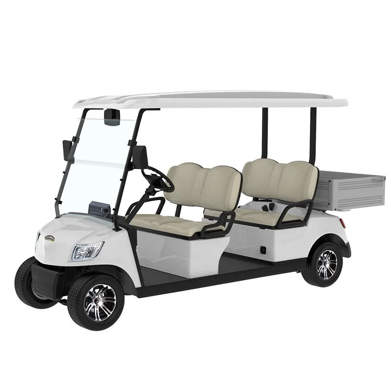 Marshell New Electric Car with 6 Seats Electric Vehicle Electric Lithium Battery Golf Car Buggy Golf Cart with Wind Shield CE for Commercial Use (DH-M4+2)