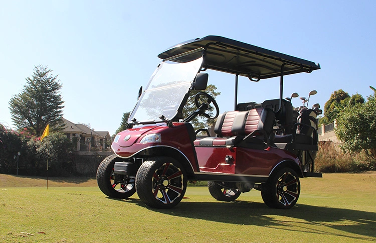 2+2 Seater Golf Cart with Lithium Battery with Large Storage Compartments Electric Car 14 Inch Wheel