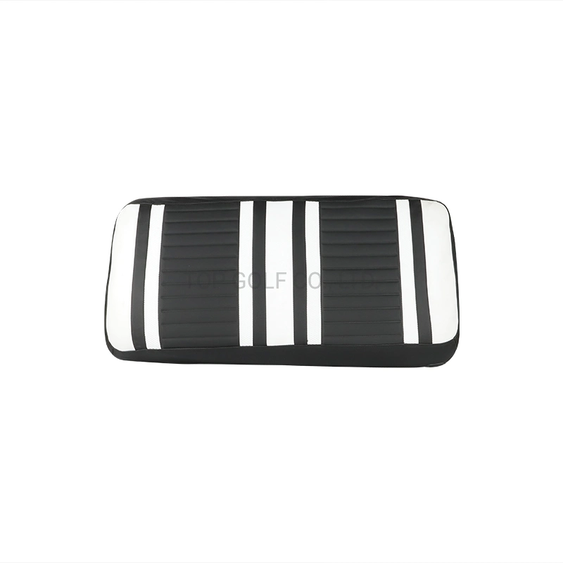 Golf Car Front and Rear Seat Cushions Black and White Color
