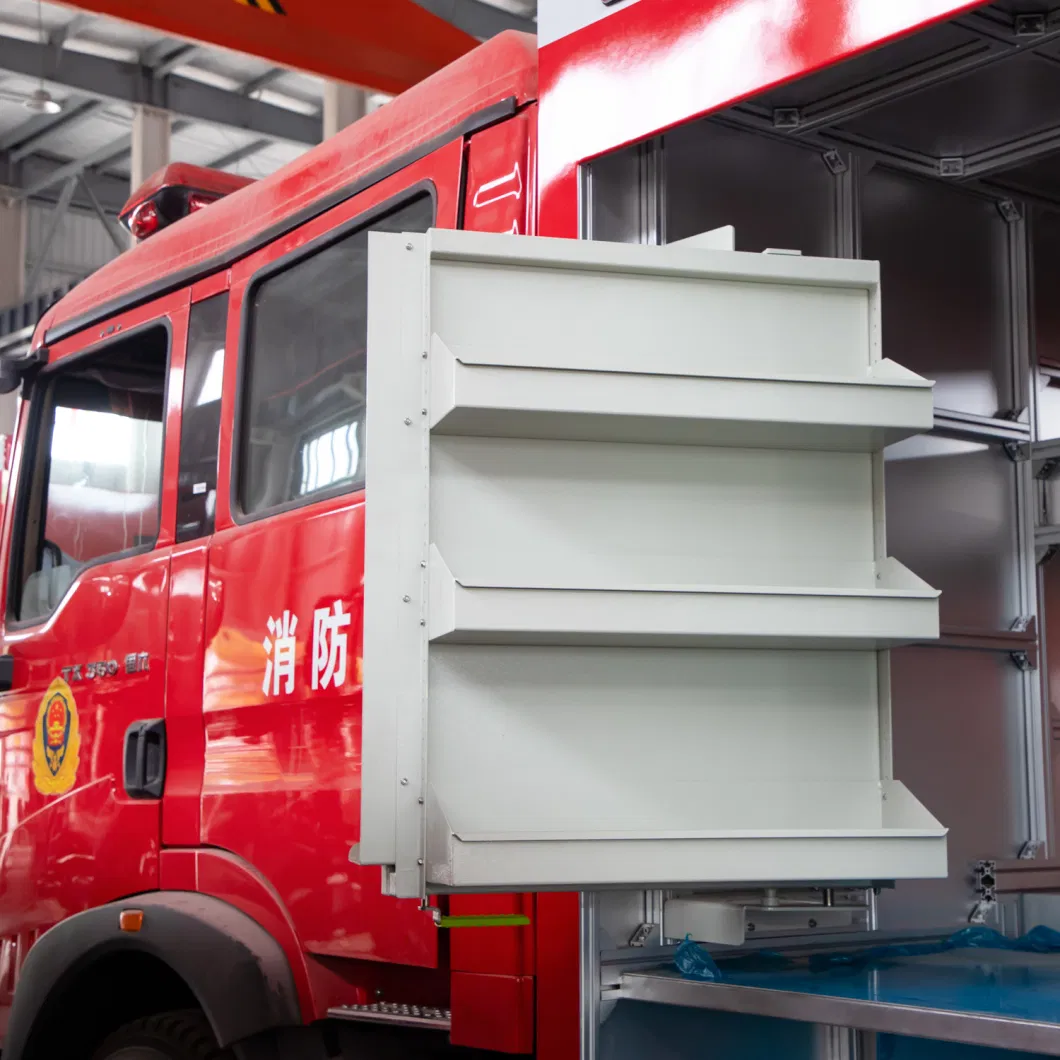 Customized Fire Vehicle Truck Rotating Storage Rack Foam Fire Vehicle