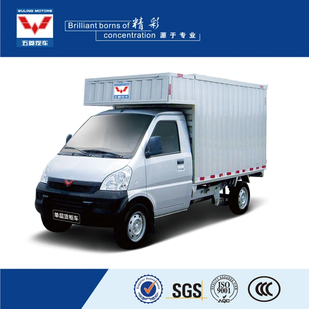 Wuling Four Cylinder Gasoline Engine 1100cc Displacement Euro IV Mini Utility Cargo Truck