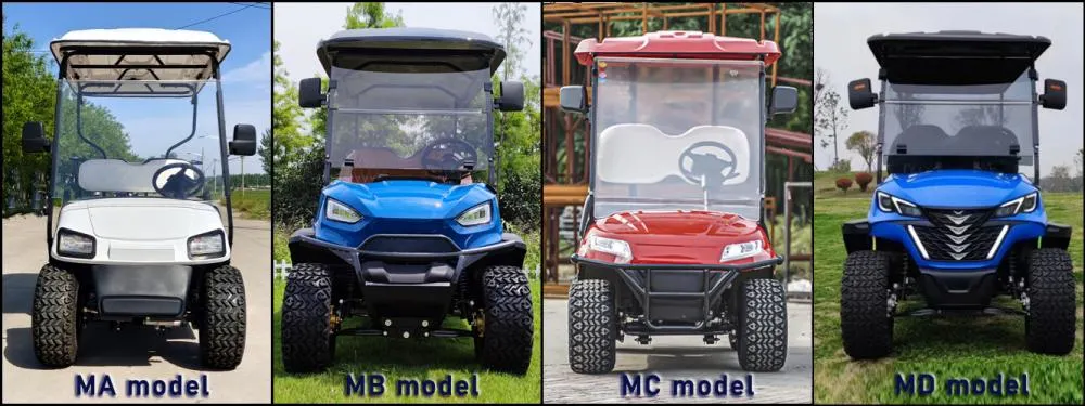 High Performance Best off Road Electric Golf Cart Price 2+2 Four Seater 48V/60V/72V Motorized EV Electric Golf Carts