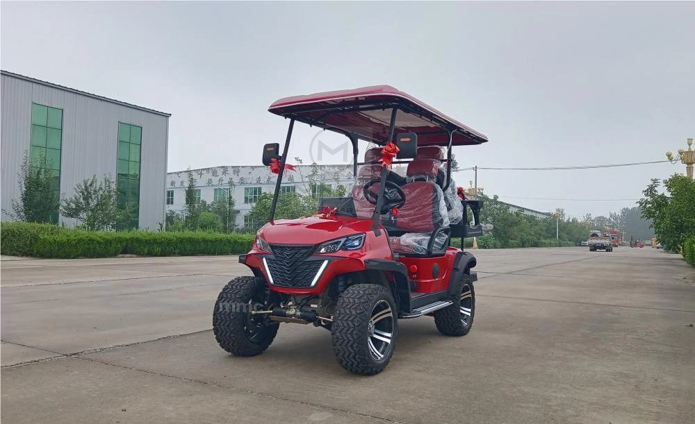 Luxury Model 4 Seat Lifted Golf Buggy Solar Panels 72V Lithium Battery Golf Scooter Beach Buggy 7kw Electric Golf Cart