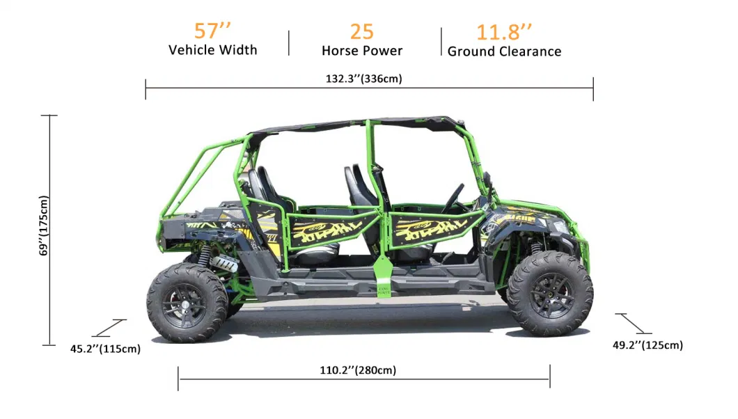 Road Legal UTV 400cc Golf Kart Side by Side Utility Vehicle