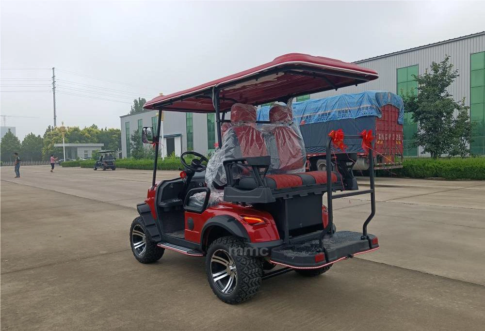 Luxury Model 4 Seat Lifted Golf Buggy Solar Panels 72V Lithium Battery Golf Scooter Beach Buggy 7kw Electric Golf Cart