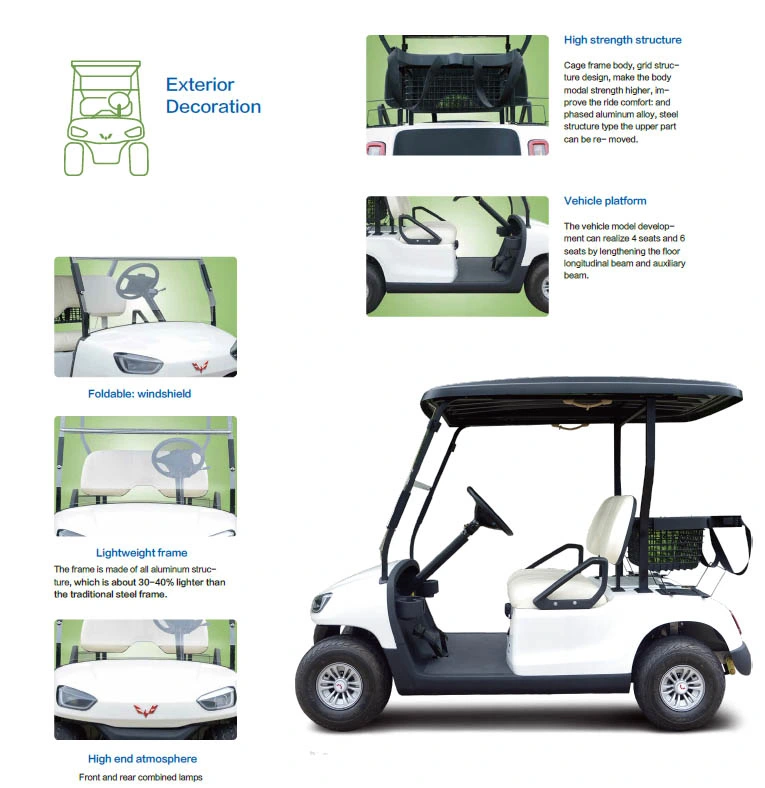 Wuling 2 4 Seats China Factory Custom Club Car Battery Operated Golf Carts Electric Golf Buggy