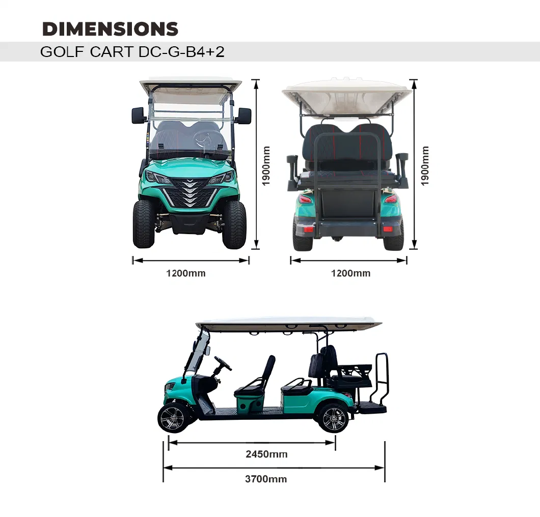 Dachi 4+2 Seats Personal Golf Cart Utility Mini Electric Car