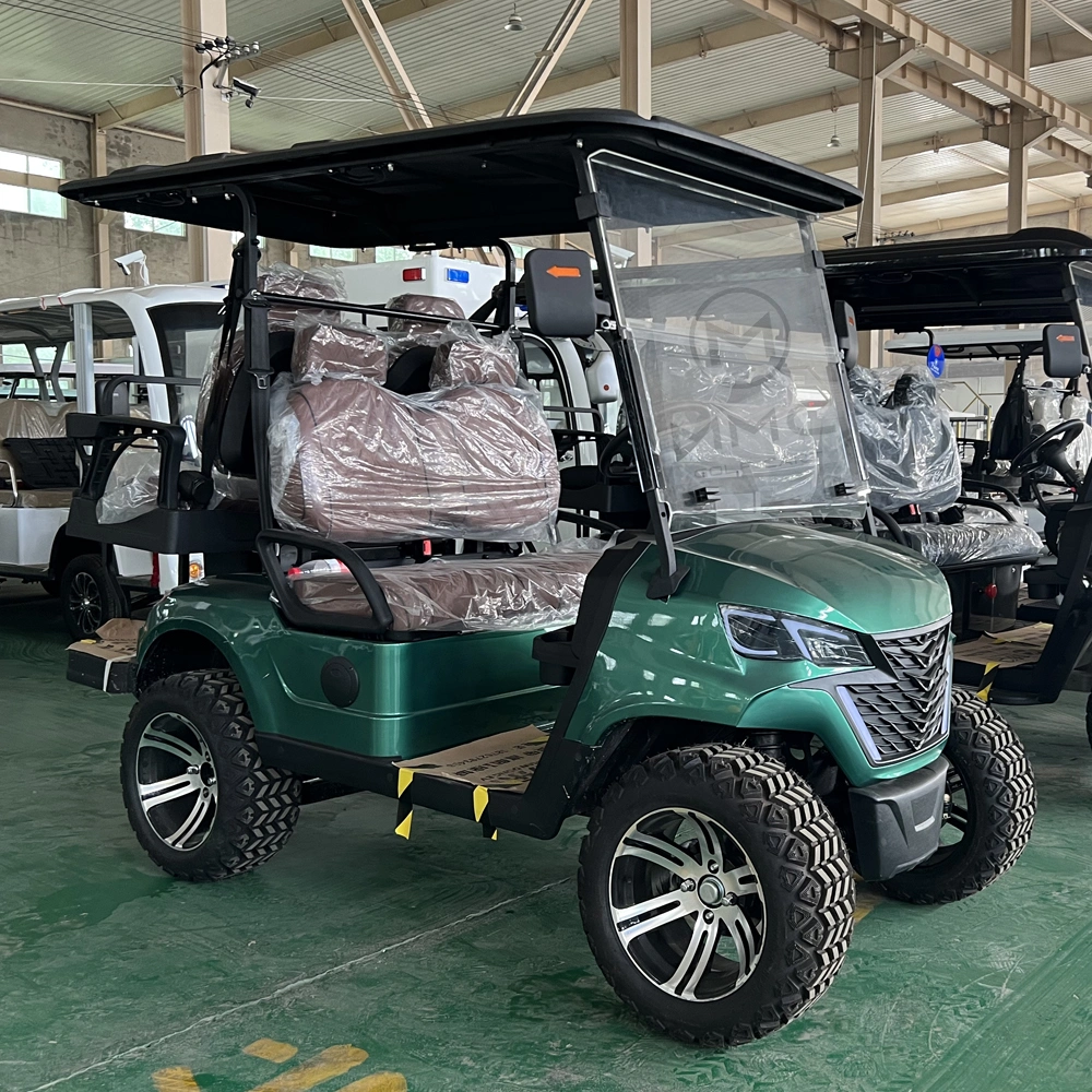 Luxury Model 4 Seat Lifted Golf Buggy Solar Panels 72V Lithium Battery Golf Scooter Beach Buggy 7kw Electric Golf Cart