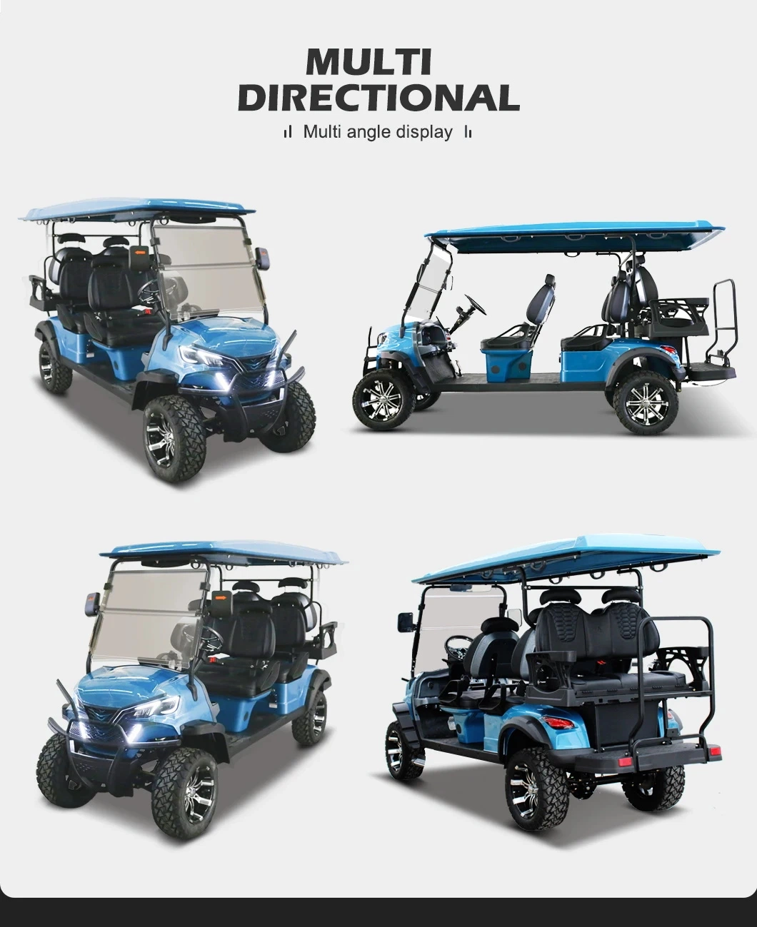New Design Street Legal Personal Lifted Electric Club Car 6 Seater Golf Car Electric Golf Cart