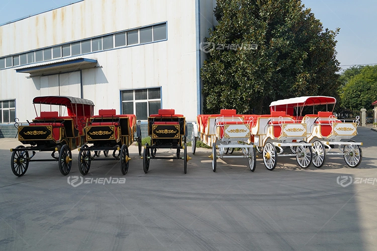 OEM Popular White Electric Cinderella Pumpkin Horse Carriage Wedding Cart for Whole Sale Accept Customized Style