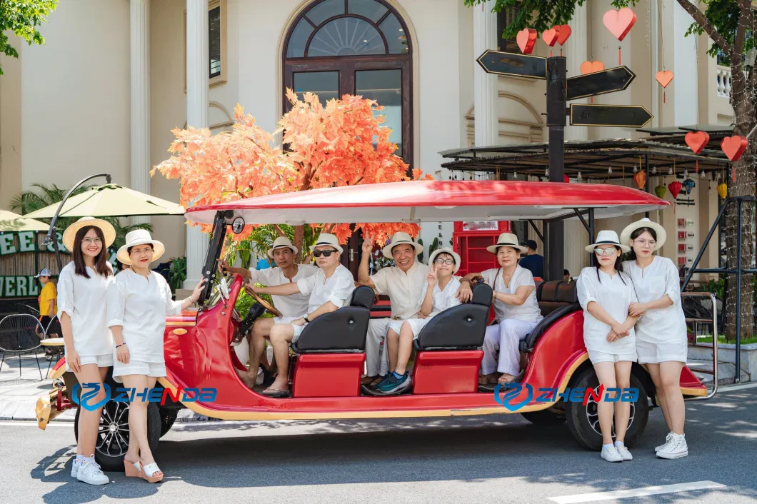 Classic Vehicle 11 Seats Vintage Electric Car for Tourist Park