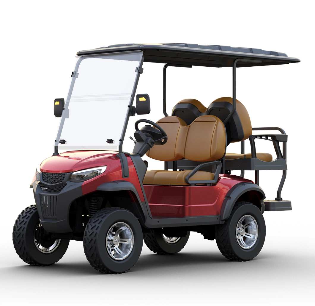 48/72V New Style M Modern Fashion 2024 Brand New Design 4 Seat Sightseeing Bus Club Cart Electric Golf Buggy Hunting Cart with CE DOT