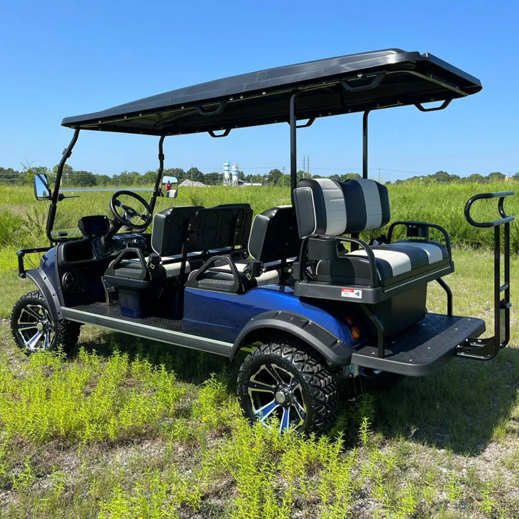 Green 4+2-Seater Electric Golf Cart AC Motor Utility Vehicle