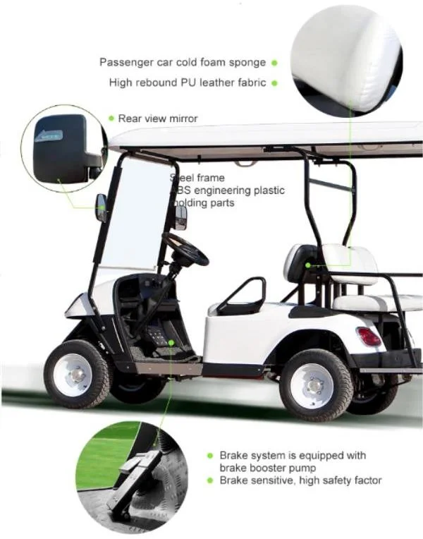 New Model 4 Seater Golf Cart with Large Storage Compartments