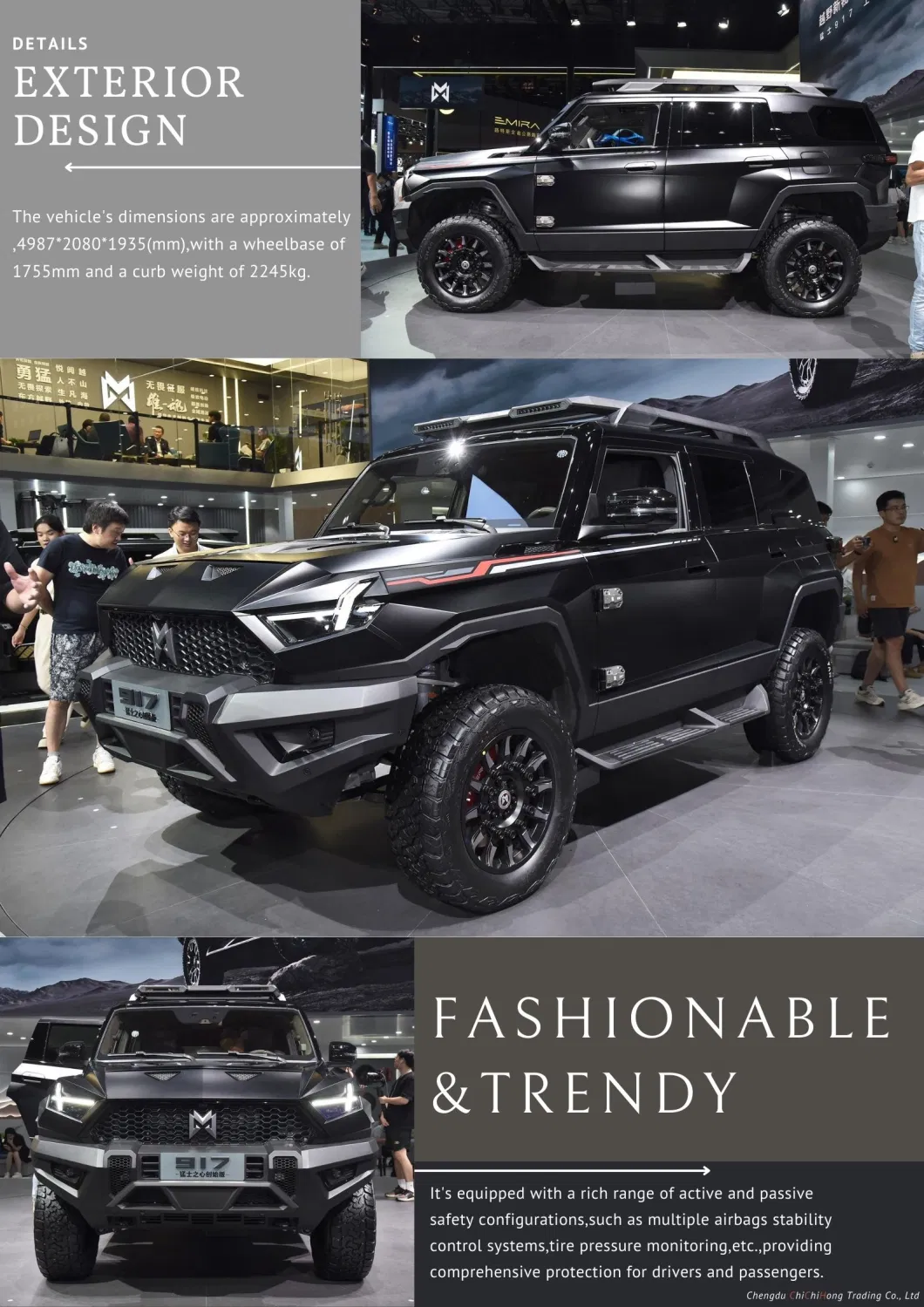 Made in China High Quality SUV off-Road 4WD Dongfeng M-Terrain 917 Electric Car New Energy Vehicles EV Car Luxury Electric Car