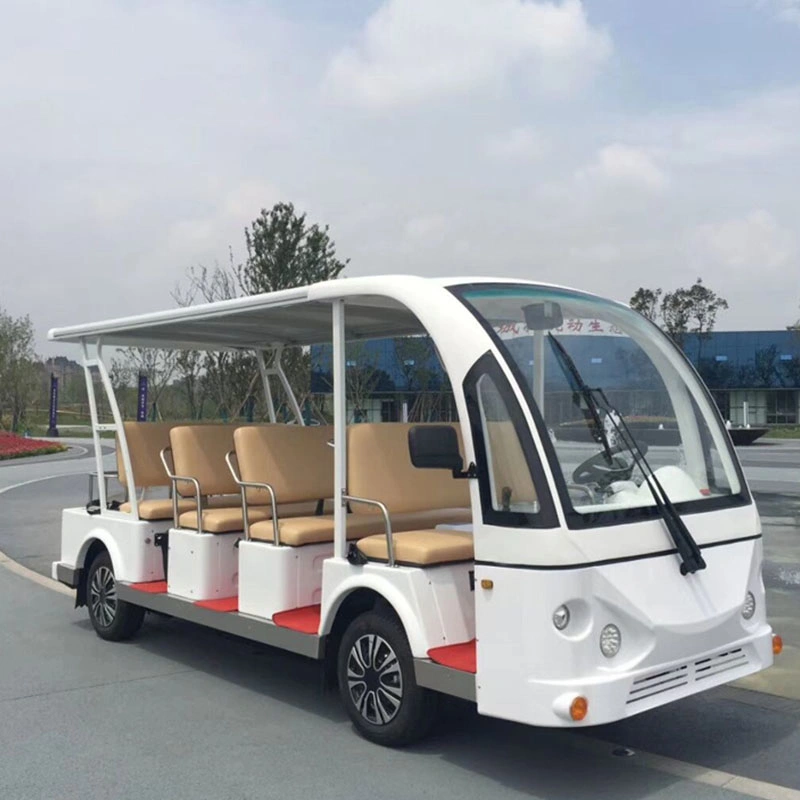 Battery Operated Golf Cart Best Quality Tourist Sighting Shuttle Bus Electric Vehicle Pure Electric Cart 11 Seats Sightseeing Bus