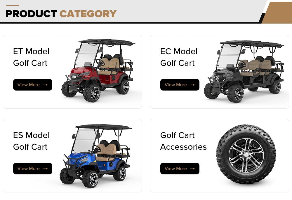 Hotel Beach Luxury 4 Passenger Golf Cart Lithium Battery Club Car 4 Wheels Electric Golf Cart